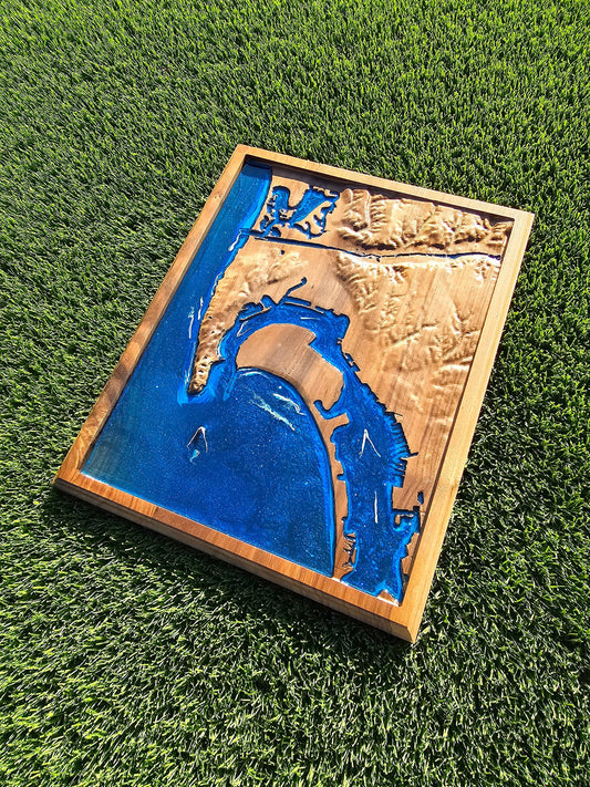 Topographical Wall Art 12"W x 15"H x .75"D