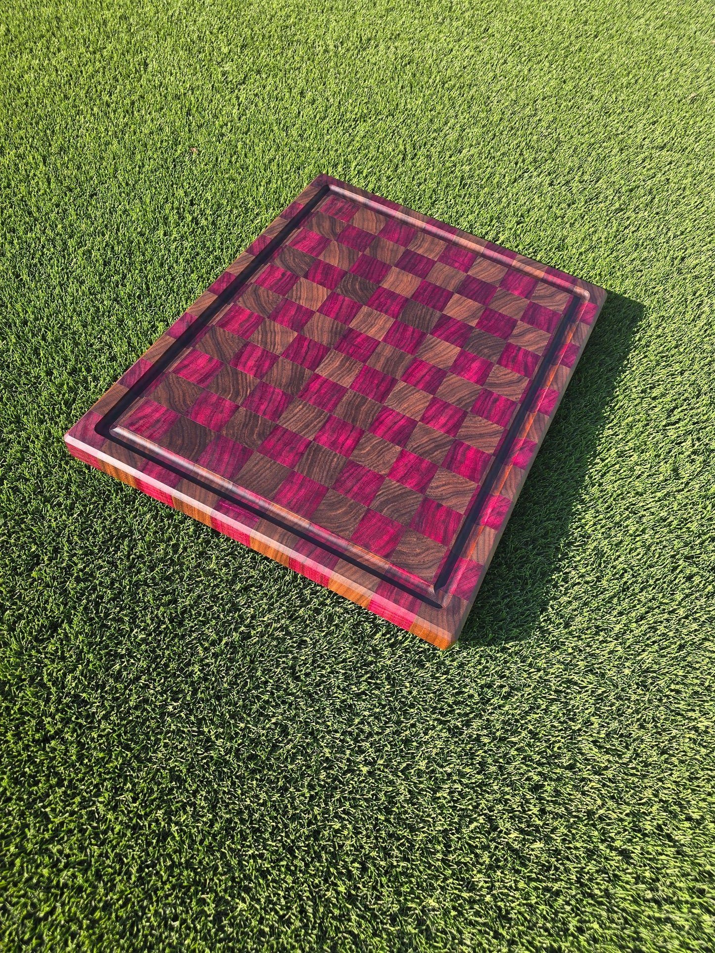 Walnut and Puple Heart Chopping and Serving Board