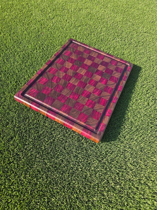 Walnut and Puple Heart Chopping and Serving Board