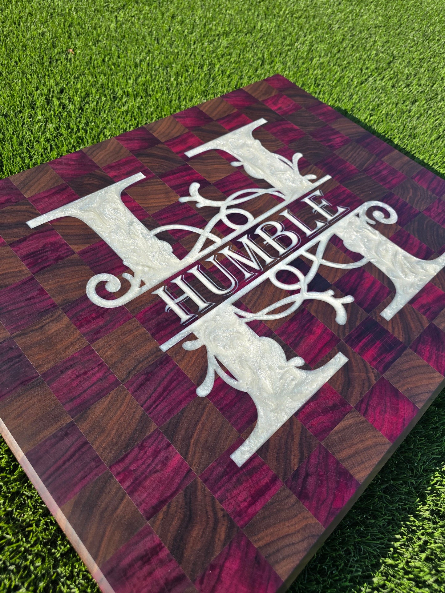 Walnut and Puple Heart Chopping and Serving Board