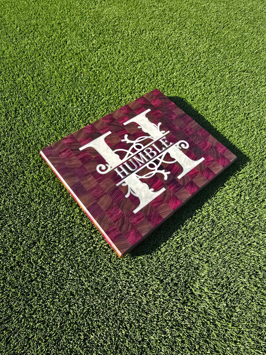 Walnut and Puple Heart Chopping and Serving Board