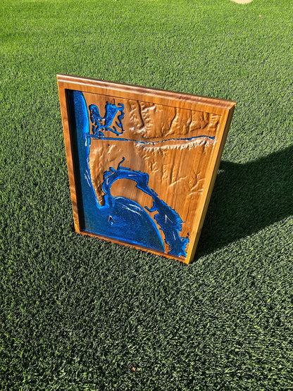 Topographical Wall Art 12"W x 15"H x .75"D