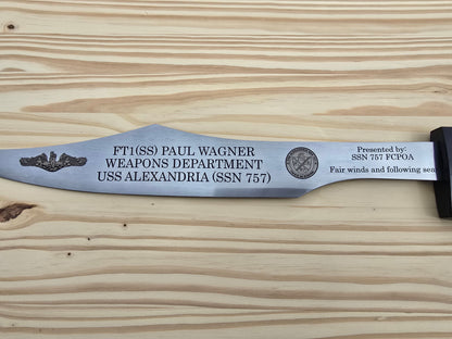 Personalize Spartan Sword! Custom laser-engraved blade.