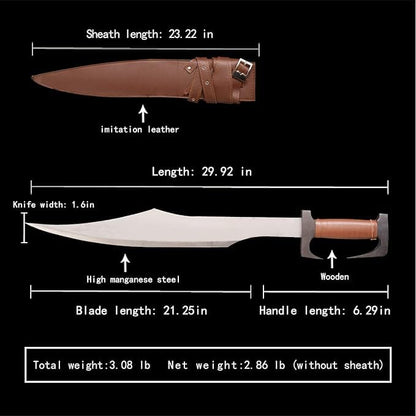Personalize Spartan Sword! Custom laser-engraved blade.